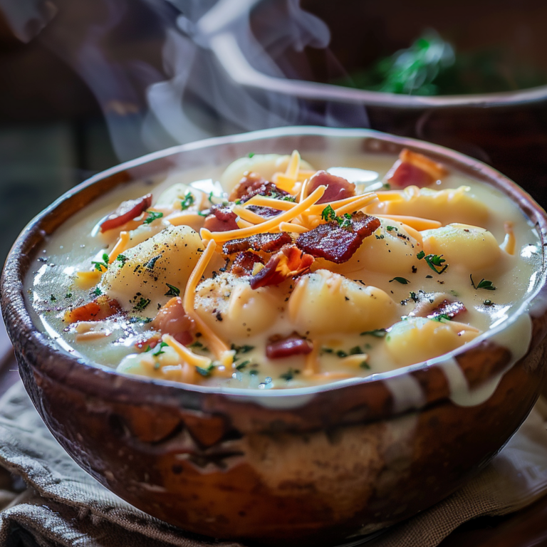 Bacon Cheddar Gnocchi Soup (Creamy & Comforting)
