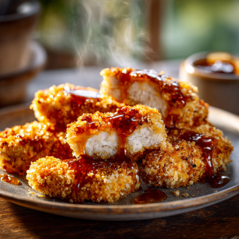 Baked Crunchy Hot Honey Chicken (Sweet & Spicy)