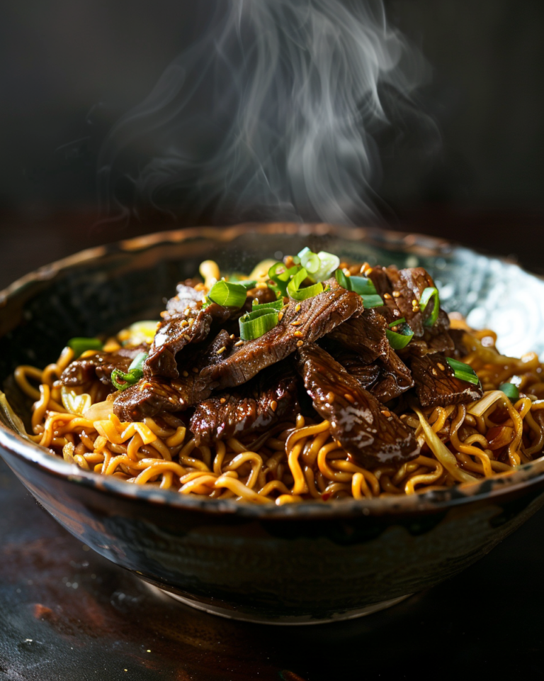 Beef Pan-Fried Noodles (Crispy Chinese Classic)