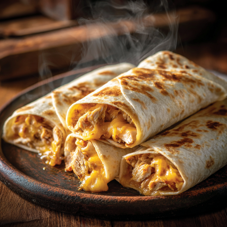 Cheesy Garlic Chicken Wraps (Easy & Comforting Dinner)