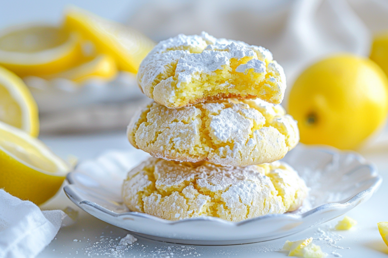 Lemon Crinkle Cookies (Soft, Zesty & Easy Recipe)