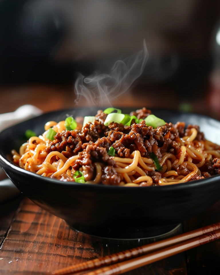 Mongolian Ground Beef Noodles (Easy 30-Minute Dinner)