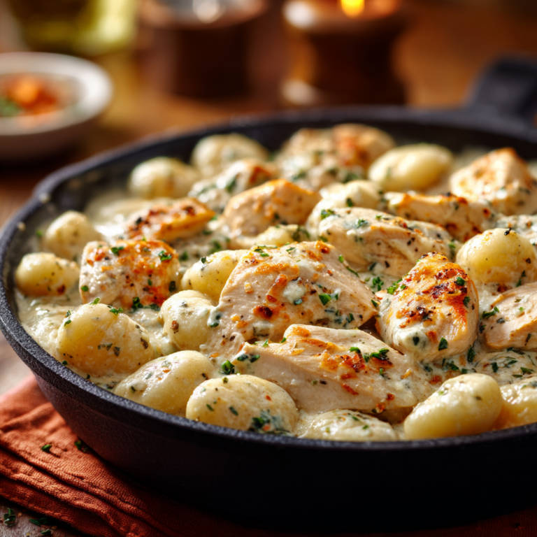 Garlic Chicken Gnocchi Skillet (Creamy One-Pan Dinner)