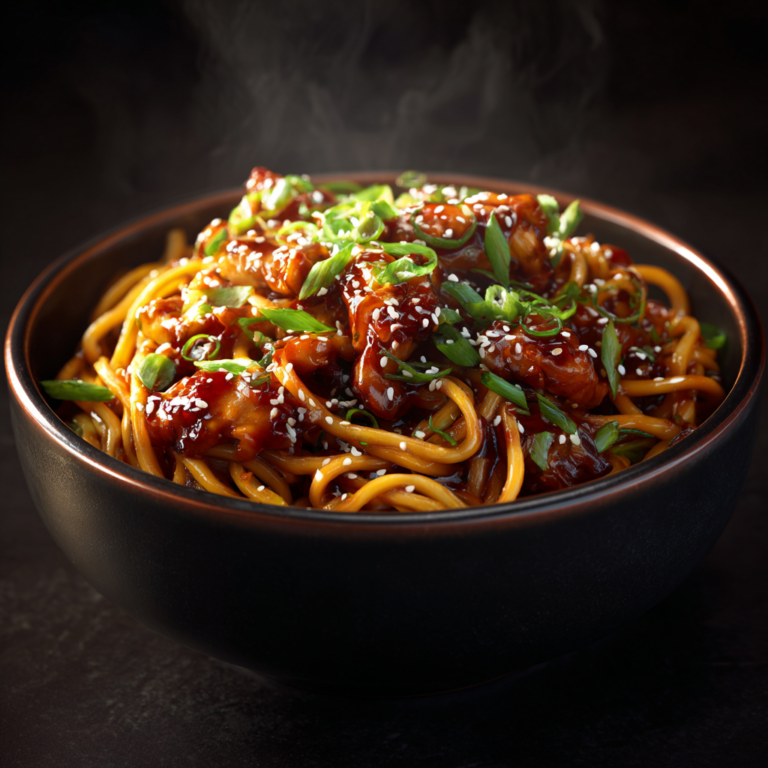 Sticky Garlic Chicken Noodles – Better Than Takeout
